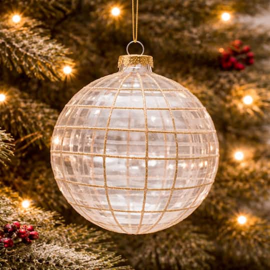 Melrose 4.5" Gold Glass Ball Ornaments, 6ct.